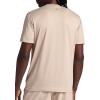 Gaiam Mens Everyday Basic Crewneck Top, Standard Fit, Stretch Midweight Material(White Pepper)