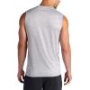 Gaiam Mens Everyday Basic Muscle Tank Top, Standard Fit, Stretch Midweight Material(Sleet Heather)