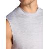 Gaiam Mens Everyday Basic Muscle Tank Top, Standard Fit, Stretch Midweight Material(Sleet Heather)