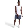 Gaiam Mens Everyday Basic Muscle Tank Top, Standard Fit, Stretch Midweight Material(Stark White)