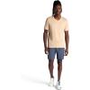 Gaiam Mens Everyday Basic V-Neck Top, Standard Fit, Stretch Midweight Material(Beige)