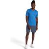 Gaiam Mens Everyday Basic V-Neck Top, Standard Fit, Stretch Midweight Material(Federal Blue Heather)