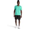 Gaiam Mens Everyday Basic V-Neck Top, Standard Fit, Stretch Midweight Material(Future Teal Heather)