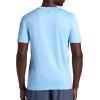 Gaiam Mens Everyday Basic V-Neck Top, Standard Fit, Stretch Midweight Material(Placid Blue Heather)