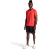 Gaiam Mens Everyday Basic V-Neck Top, Standard Fit, Stretch Midweight Material(Poppy Red Heather)
