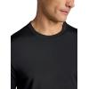 Gaiam Mens Omtech Short Sleeve Crewneck T-Shirt, Standard Fit, Stretch Lightweight Performance Material(Black)