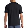 Gaiam Mens Omtech Short Sleeve Crewneck T-Shirt, Standard Fit, Stretch Lightweight Performance Material(Black)