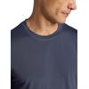 Gaiam Mens Omtech Short Sleeve Crewneck T-Shirt, Standard Fit, Stretch Lightweight Performance Material(Cool Grey)