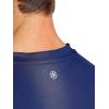 Gaiam Mens Omtech Short Sleeve Crewneck T-Shirt, Standard Fit, Stretch Lightweight Performance Material(Medieval Blue)