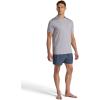 Gaiam Mens Omtech Short Sleeve Crewneck T-Shirt, Standard Fit, Stretch Lightweight Performance Material(Sleet)