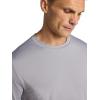 Gaiam Mens Omtech Short Sleeve Crewneck T-Shirt, Standard Fit, Stretch Lightweight Performance Material(Sleet)