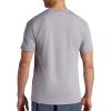 Gaiam Mens Omtech Short Sleeve Crewneck T-Shirt, Standard Fit, Stretch Lightweight Performance Material(Sleet)