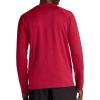 Gaiam Mens Power Long Sleeve Crewneck Top, Standard Fit, Stretch Heavyweight Fleece Material(Biking Red Heather)