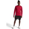 Gaiam Mens Power Long Sleeve Crewneck Top, Standard Fit, Stretch Heavyweight Fleece Material(Biking Red Heather)