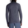 Gaiam Mens Power Long Sleeve Crewneck Top, Standard Fit, Stretch Heavyweight Fleece Material(Ebony Heather)