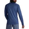 Gaiam Mens Power Long Sleeve Crewneck Top, Standard Fit, Stretch Heavyweight Fleece Material(Navy Heather)