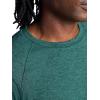 Gaiam Mens Power Long Sleeve Crewneck Top, Standard Fit, Stretch Heavyweight Fleece Material(Pine Grove Heather)