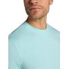 Gaiam Mens Stretch Tech T-Shirt, Standard Fit, Stretch Midweight Performance Material(Pastel Turq)