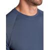 Gaiam Mens Supine Crewneck Top, Relaxed Fit, Stretch Midweight Material(Cool Grey)