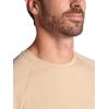 Gaiam Mens Supine Crewneck Top, Relaxed Fit, Stretch Midweight Material(Humus)