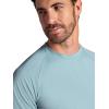 Gaiam Mens Supine Crewneck Top, Relaxed Fit, Stretch Midweight Material(Slate)