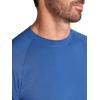 Gaiam Mens Supine Crewneck Top, Relaxed Fit, Stretch Midweight Material(True Navy)