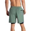 Gaiam Men’s Upside 7” Short with Liner, Standard Fit, Stretch Lightweight Material, Moisture-Wicking(Duck Green)