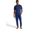 Gaiam Mens Zen Flex Jogger, Standard Fit, 30” Inseam, Stretch Midweight Material(Medieval Blue)