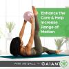 Gaiam Mini Ab Ball, 8 Inch Inflatable Anti-Burst Exercise Ball for Core Strength, Pilates, Yoga, and Physical Therapy, Includes Inflation Straw, Plug & Downloadable Exercise Guide(Romance Rose)