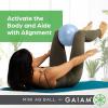 Gaiam Mini Ab Ball, 8 Inch Inflatable Anti-Burst Exercise Ball for Core Strength, Pilates, Yoga, and Physical Therapy, Includes Inflation Straw, Plug & Downloadable Exercise Guide(Clear Sky)