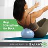 Gaiam Mini Ab Ball, 8 Inch Inflatable Anti-Burst Exercise Ball for Core Strength, Pilates, Yoga, and Physical Therapy, Includes Inflation Straw, Plug & Downloadable Exercise Guide(Clear Sky)