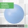 Gaiam Mini Ab Ball, 8 Inch Inflatable Anti-Burst Exercise Ball for Core Strength, Pilates, Yoga, and Physical Therapy, Includes Inflation Straw, Plug & Downloadable Exercise Guide(Clear Sky)