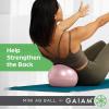 Gaiam Mini Ab Ball, 8 Inch Inflatable Anti-Burst Exercise Ball for Core Strength, Pilates, Yoga, and Physical Therapy, Includes Inflation Straw, Plug & Downloadable Exercise Guide(Romance Rose)