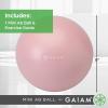 Gaiam Mini Ab Ball, 8 Inch Inflatable Anti-Burst Exercise Ball for Core Strength, Pilates, Yoga, and Physical Therapy, Includes Inflation Straw, Plug & Downloadable Exercise Guide(Romance Rose)