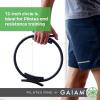 Gaiam Pilates Ring Fitness Circle – Lightweight & Durable Foam Padded Handles, Flexible Resistance Exercise Equipment for Toning Arms, Thighs/Legs & Core(Black)
