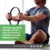 Gaiam Pilates Ring Fitness Circle – Lightweight & Durable Foam Padded Handles, Flexible Resistance Exercise Equipment for Toning Arms, Thighs/Legs & Core(Black)