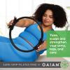 Gaiam Pilates Ring Fitness Circle – Lightweight & Durable Foam Padded Handles, Flexible Resistance Exercise Equipment for Toning Arms, Thighs/Legs & Core(Sure-Grip Black)
