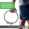 Gaiam Pilates Ring Fitness Circle – Lightweight & Durable Foam Padded Handles, Flexible Resistance Exercise Equipment for Toning Arms, Thighs/Legs & Core(Dusty Pink/Seafoam)