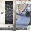 Gaiam Print Yoga Mat, Non Slip Exercise & Fitness Mat for All Types of Yoga, Pilates & Floor Exercises(Mystic Ink)