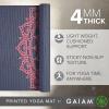 Gaiam Print Yoga Mat, Non Slip Exercise & Fitness Mat for All Types of Yoga, Pilates & Floor Exercises(Pink Marrakesh)
