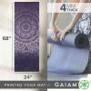 Gaiam Print Yoga Mat, Non Slip Exercise & Fitness Mat for All Types of Yoga, Pilates & Floor Exercises(Purple Lattice)