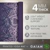 Gaiam Print Yoga Mat, Non Slip Exercise & Fitness Mat for All Types of Yoga, Pilates & Floor Exercises(Purple Lattice)