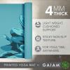 Gaiam Print Yoga Mat, Non Slip Exercise & Fitness Mat for All Types of Yoga, Pilates & Floor Exercises(Vibrant Flourish)