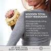 Gaiam Relax Massage Ball Roller – Handheld Wooden Total Body Massager for Back, Neck, Foot, Calf, Leg, Arm | Deep Tissue Massager Relief for Sore Muscles