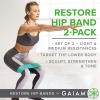 Gaiam Restore Booty Bands Resistance Loops Hip Band Circle, Set of 2 Elastic Glute Bands for Women & Men in Progressive Resistance for Legs, Butt, Thigh, Squats, Ankle, Exercise Guide Included(1 EA)