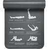 Gaiam Restore Fitness Exercise Mat with Self-Guided Exercise Illustrations Printed on Mat, 10mm Thick