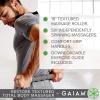 Gaiam Restore Massage Stick Roller | 18 Inch | Comfort Grip Handles with 6 Independent Textured Total Body Massager Spinners