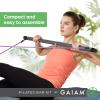 Gaiam Restore Pilates Bar Reformer Kit – Home Fitness Equipment for Total Body Workout – Includes Bar, Two 30-Inch Resistance Band Cords with Attached Foot Strap Loops – Exercise Guide Included