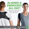Gaiam Restore Posture Corrector for Women & Men – Back Straightener Adjustable Straps Compact Brace Support for Clavicle, Neck, Shoulder, Invisible Pain Relief(Neoprene)
