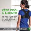 Gaiam Restore Posture Corrector for Women & Men – Back Straightener Adjustable Straps Compact Brace Support for Clavicle, Neck, Shoulder, Invisible Pain Relief(Neoprene)